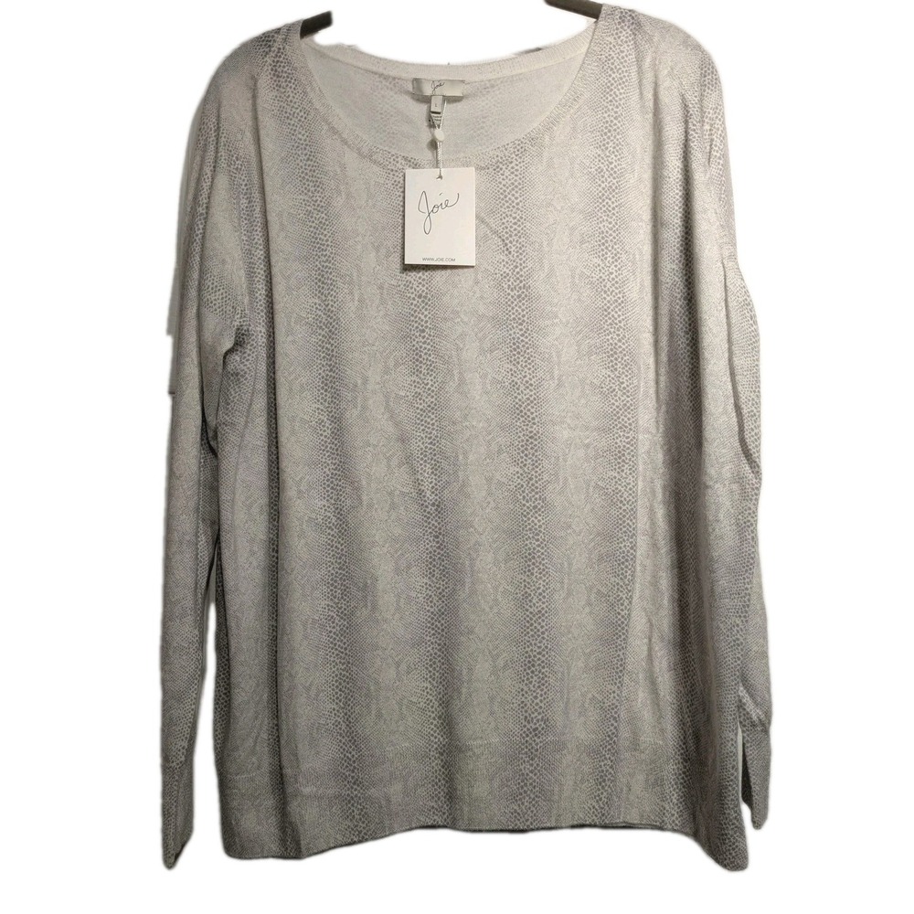 Joie Sweater Women L Emari E Marble Scoop Neck Lightweight Knit Wool Blend NWT